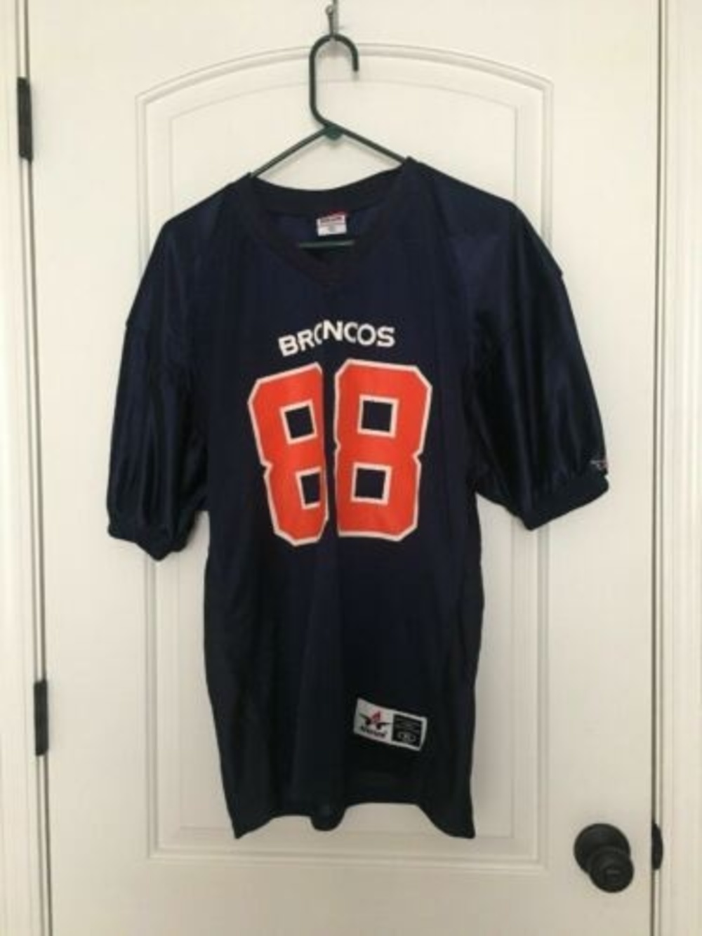 Alleson Boys Denver Broncos Carter #88 Football Jersey Youth XL Blue Orange